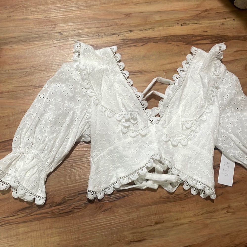 White crop top